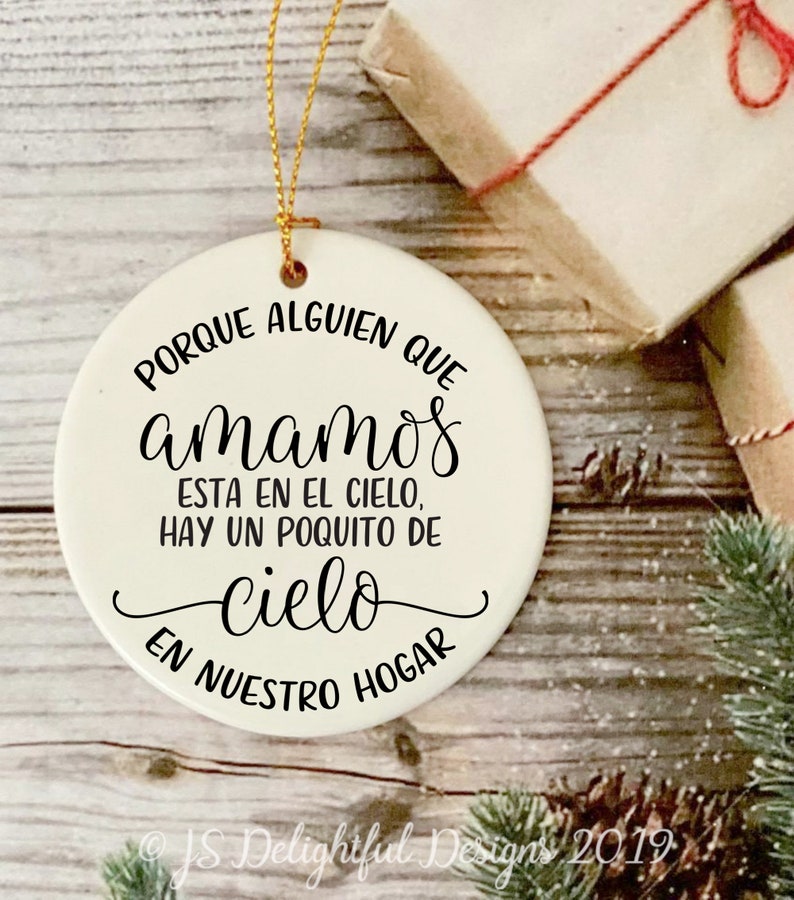 Porque Alguien Que Amamos Esta En El Cielo Spanish Sympathy - Etsy