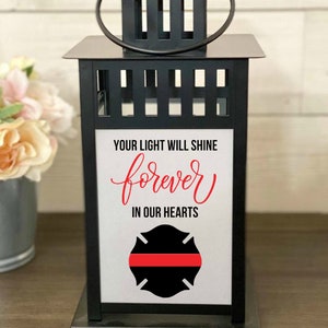 Firefighter Memorial, Firefighter Sympathy, Maltese Cross, Sympathy Gift, Memorial Candle, Remembrance, Keepsake, Bereavement Gift