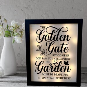 God Saw You Getting Tired Memorial Shadow Box, Sympathy Gift, Shadowbox, Memorial Frame, Loss Of Loved One, Bereavement Gift, Memorial Gift