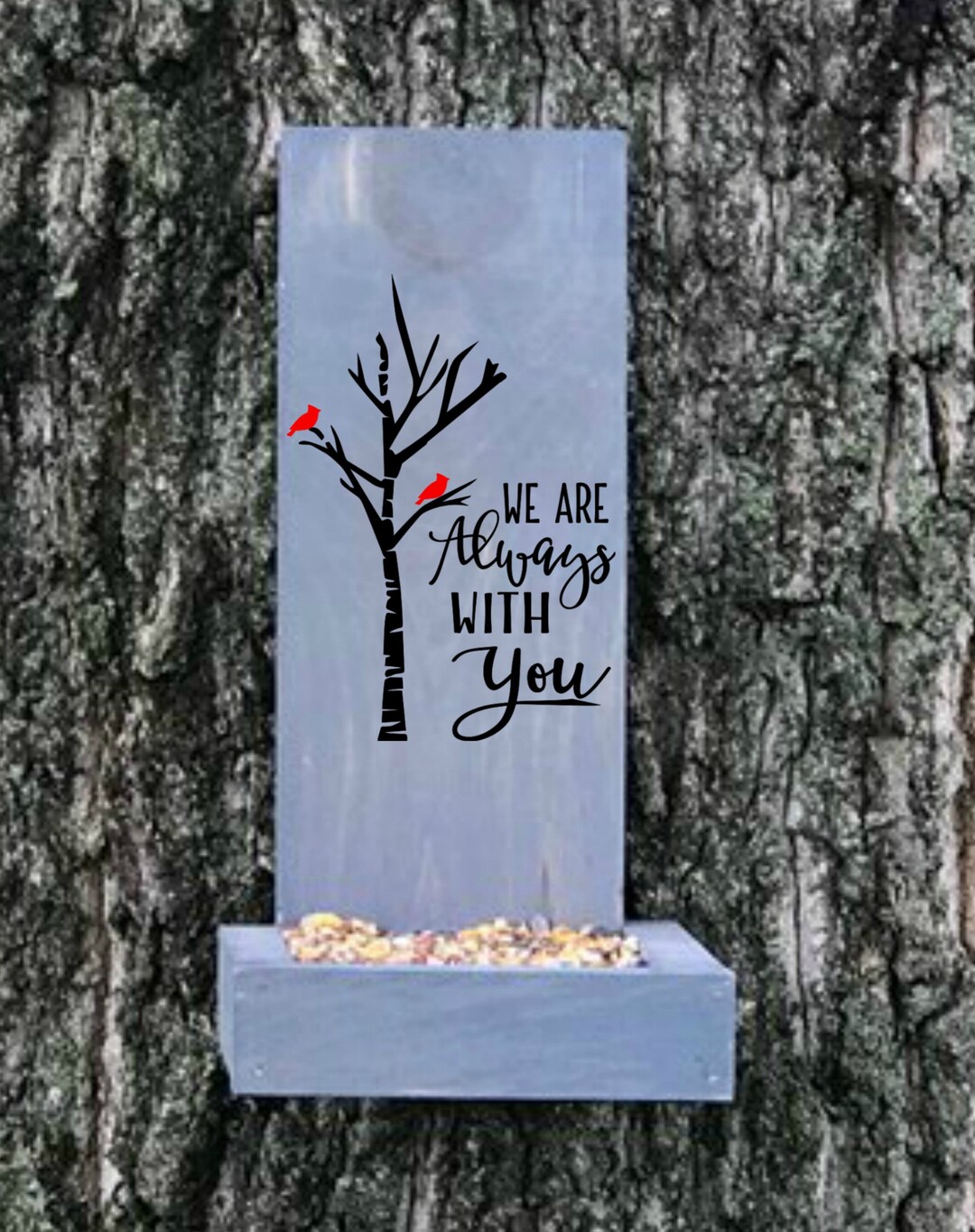 Sympathy Gift, Bird Feeder, WE Are Always With You, Cardinal, Sympathy