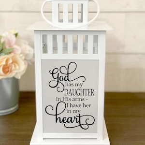 Sympathy Gift Loss of Daughter, Loss of Child, Memorial Lantern, Photo Lantern, Sympathy Candle, Remembrance, Keepsake, Bereavement Gift