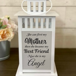 Mom Memorial Lantern, Personalized Mother Memorial Lantern, Mom Sympathy Gift, Funeral Gift, Custom Grief Gift, Remembrance