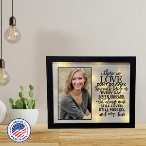 Those We Love Don&#39;t Go Away Frame, Sympathy Gift, Memorial Frame, Loss Of Loved One, Bereavement Gift, Memorial Gift, Memorial Shadowbox