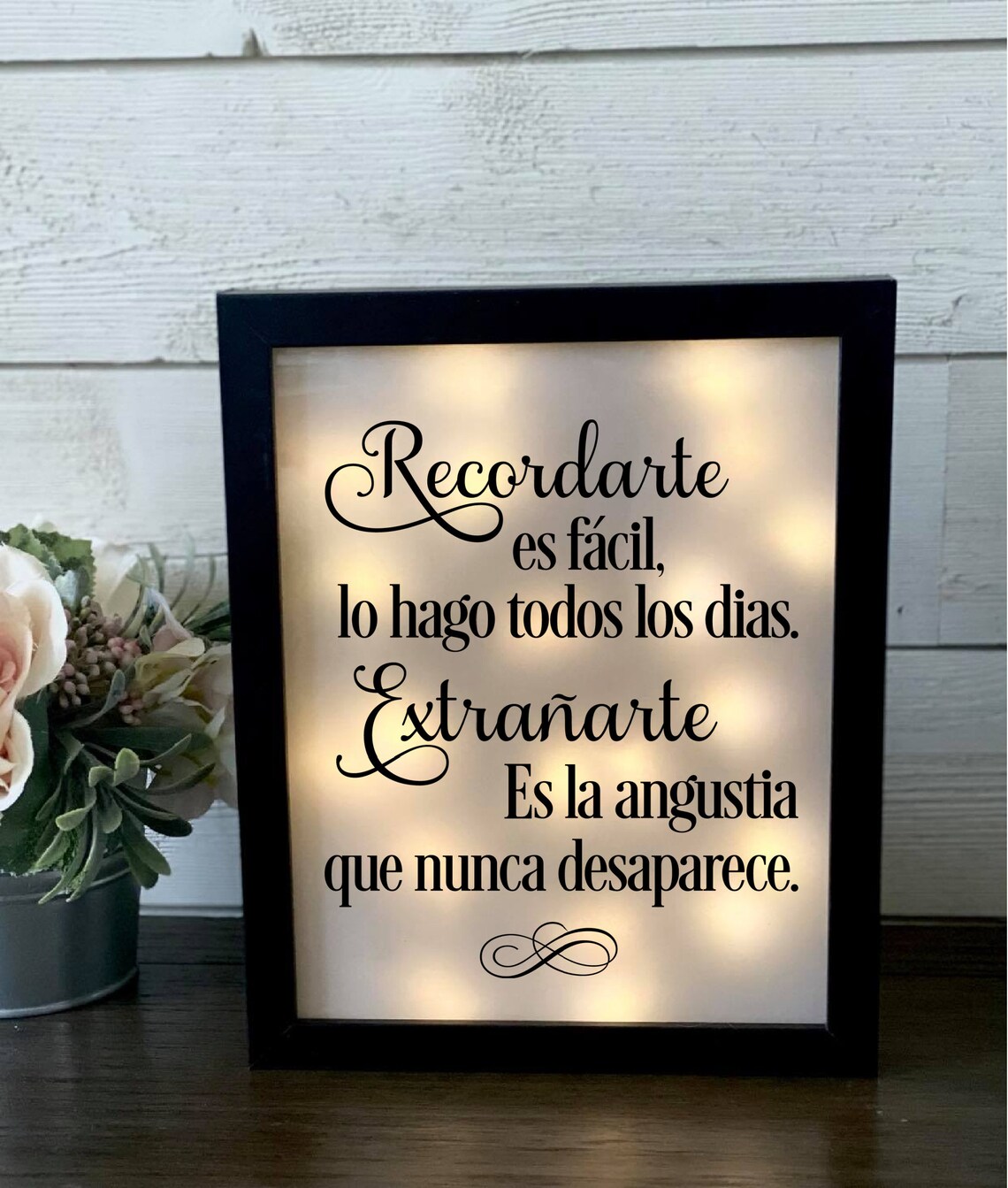 Recordarte Memorial Quote Remembering You Spanish Spanish | Etsy