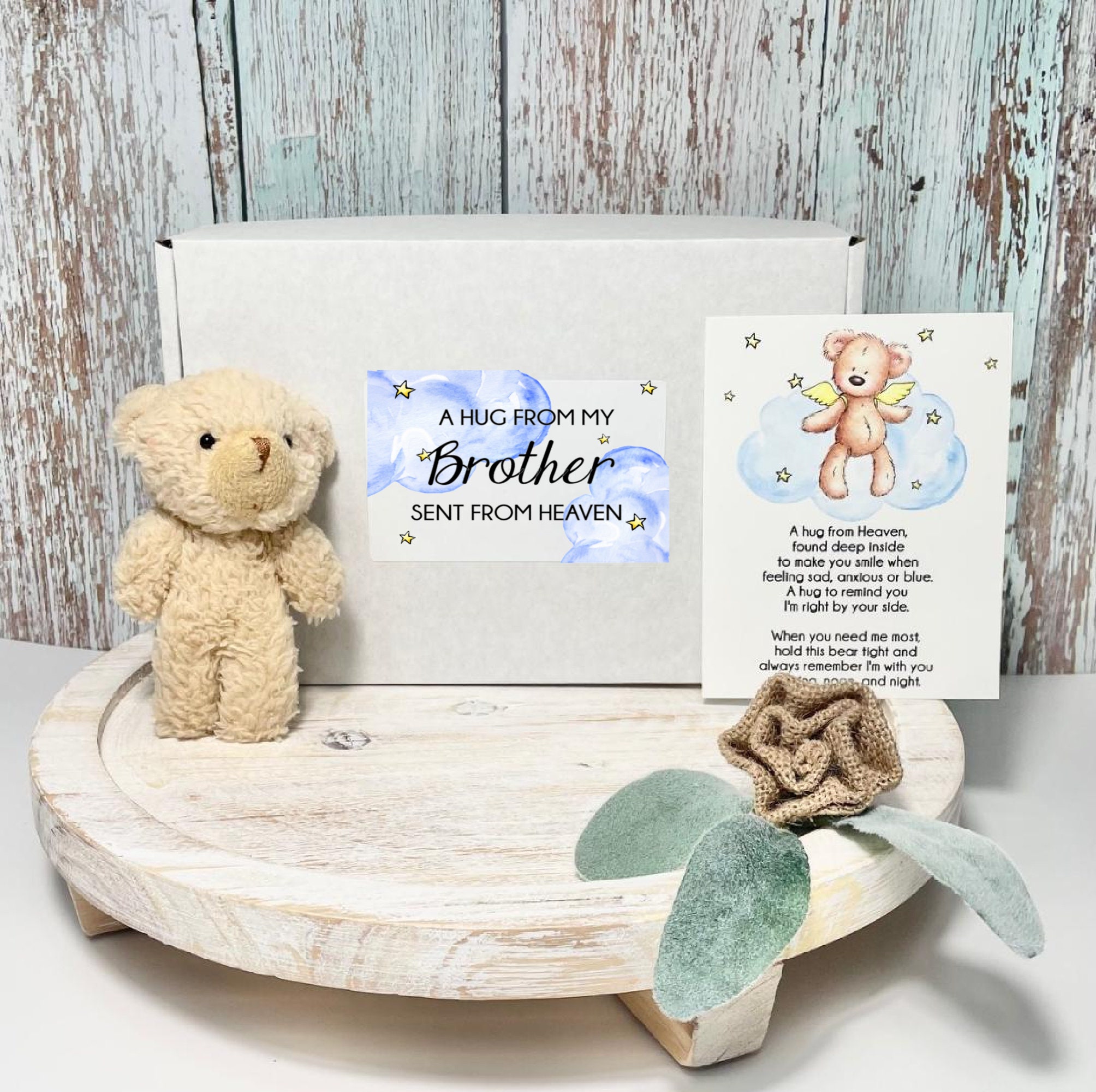Memorial Pocket Bear, Brother Loss, Sympathy Gift for Child - Etsy