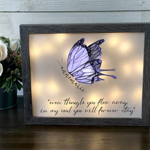 Even Though We Are Far Apart, Sympathy Gift, Shadowbox, Memorial Frame, Bereavement Gift, Memorial, Memorial Shadowbox,Personalized Memorial