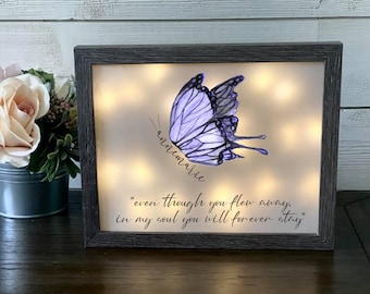 Even Though We Are Far Apart, Sympathy Gift, Shadowbox, Memorial Frame, Bereavement Gift, Memorial, Memorial Shadowbox,Personalized Memorial