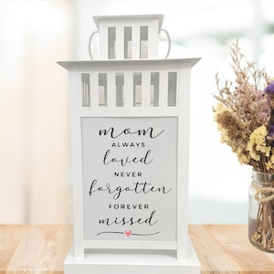 Loss of mother sympathy gift, Mom Memorial Lantern, Custom Memorial Gift, Funeral Gift, Loss of mom, personalized memorial lantern