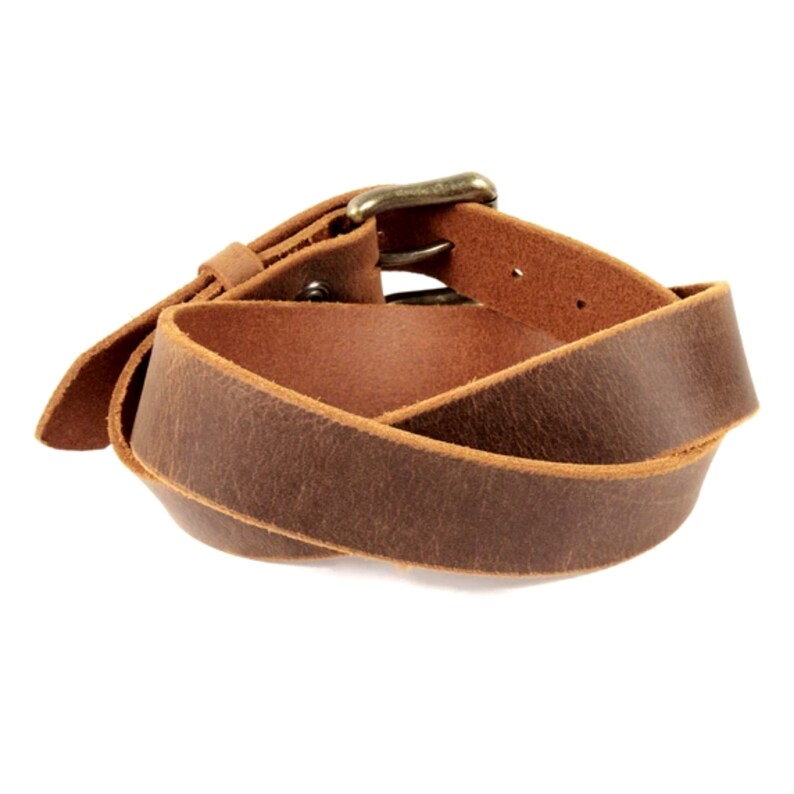 Gift For Him Sandstone Pull-Up Bown Leather Belt With Snaps Groomsman Gift -Casual Brown Real Leather Belt Distressed Brown Jeans Belt