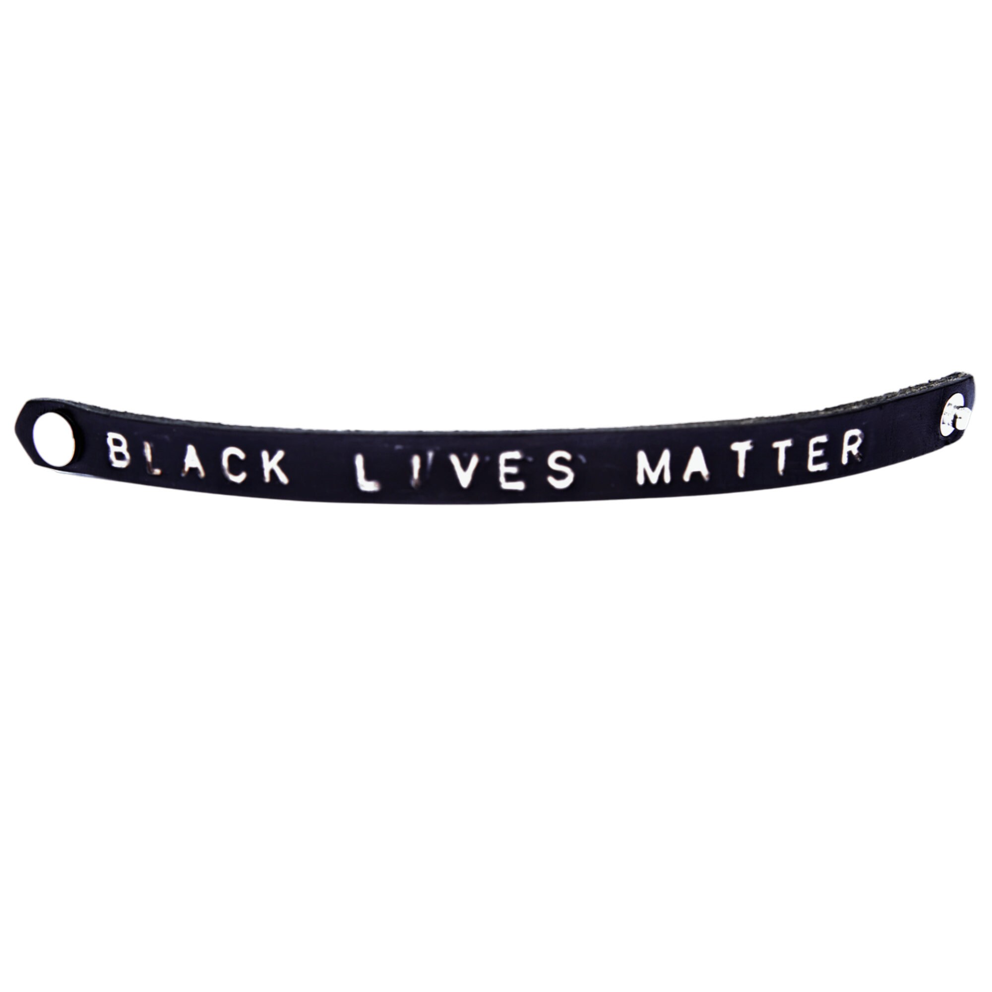 100 of Profits Donated BLM Leather Wristband Black Lives Matter