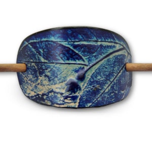 Fallen Leaf Leather Stick Barrette - Leaf pattern Leather Hair Pin - Leaves Design Hair Slide - Vine Print Bun Wrap - Nature Lover Gift