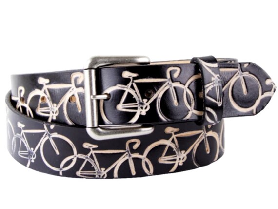 Fiets lederen snap op riem fietsriem Blauwe fietsband | Etsy Nederland