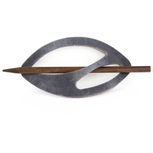 Cut Copy Leder Stick Haarspange - cut Out Pattern Leder Haarnadel - Leder Haarspange - Hippie-Haar-Accessoire - schlichtes Leder Haarnadel
