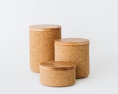 Cherry Hardwood + Cork Canister