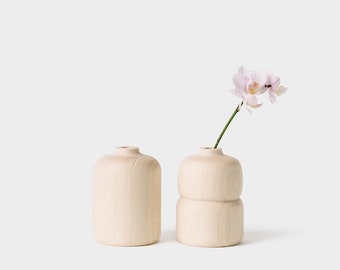 Vase à bourgeons en bois dur d'érable