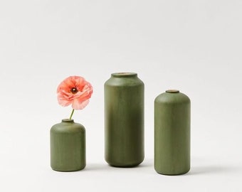 Vase peint Josef | Vert sauge