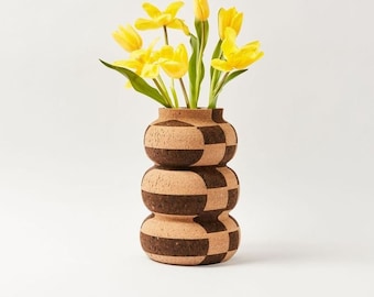 Anni Checkered Cork Vase