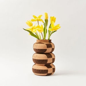 Anni Checkered Cork Vase