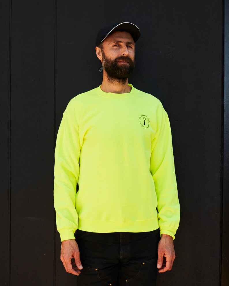 Mels Carving Club Sweatshirt Neon Crew Neck image 3