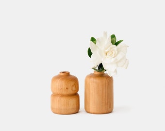 Cherry Hardwood Bud Vase