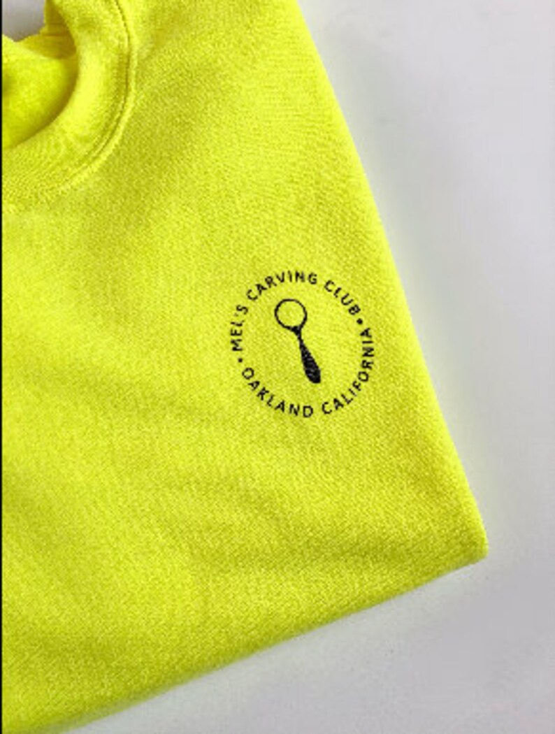 Mels Carving Club Sweatshirt Neon Crew Neck image 4