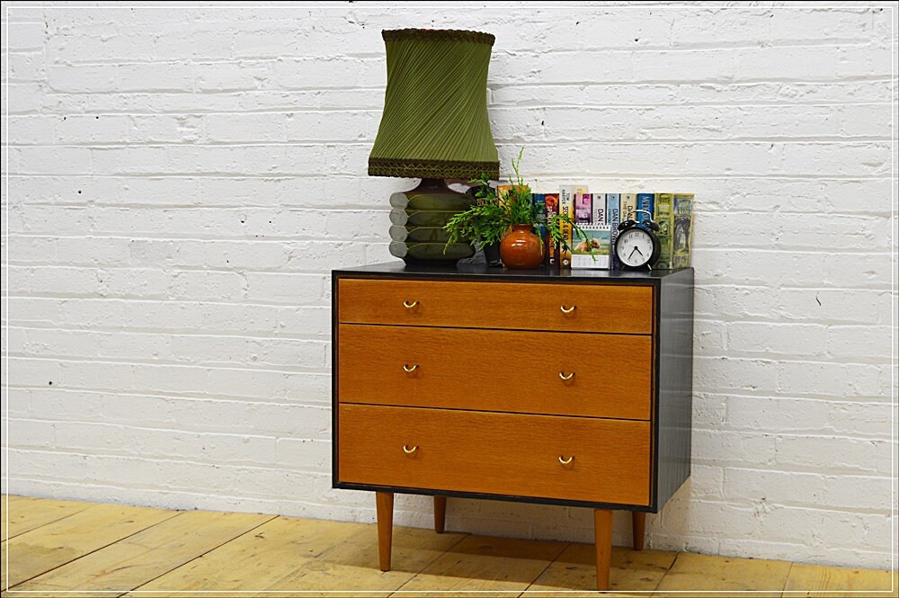 Vintage Chest Of Drawers Stag Danish Design Mid Century Tv Etsy