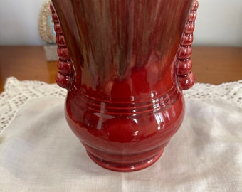 Gorgeous Vintage Cherry Red Art Deco Vase