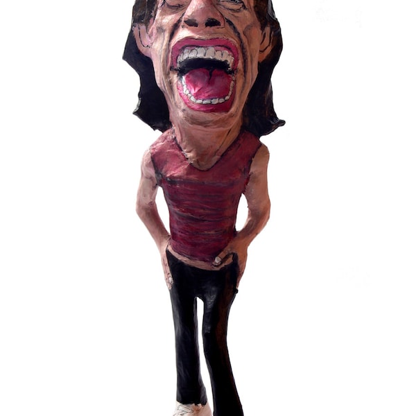 Figurine en papier mâché Mick Jagger