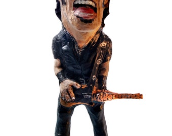 Bruce Springsteen paper mache figure
