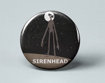 Siren Head button, Sirenhead figure pin, Siren Head fan, scp gaming birthday present, pinback pins horror fan art, gift toy, sounds, villain