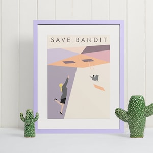 Save Bandit! Poster | fan art, The Office, quote, Wall Decor, Fathers Day, Schrute, Gift, TV Show, Funny, angela martin, stress relief, jim