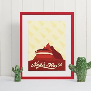 Fallout Nuka-World Poster | Fan Art, lustig, Geschenk, Wanddeko, Videospiele, Postkarte, Nuka World, Nuka Cola, New Vegas, Fallout 4, Vault tec