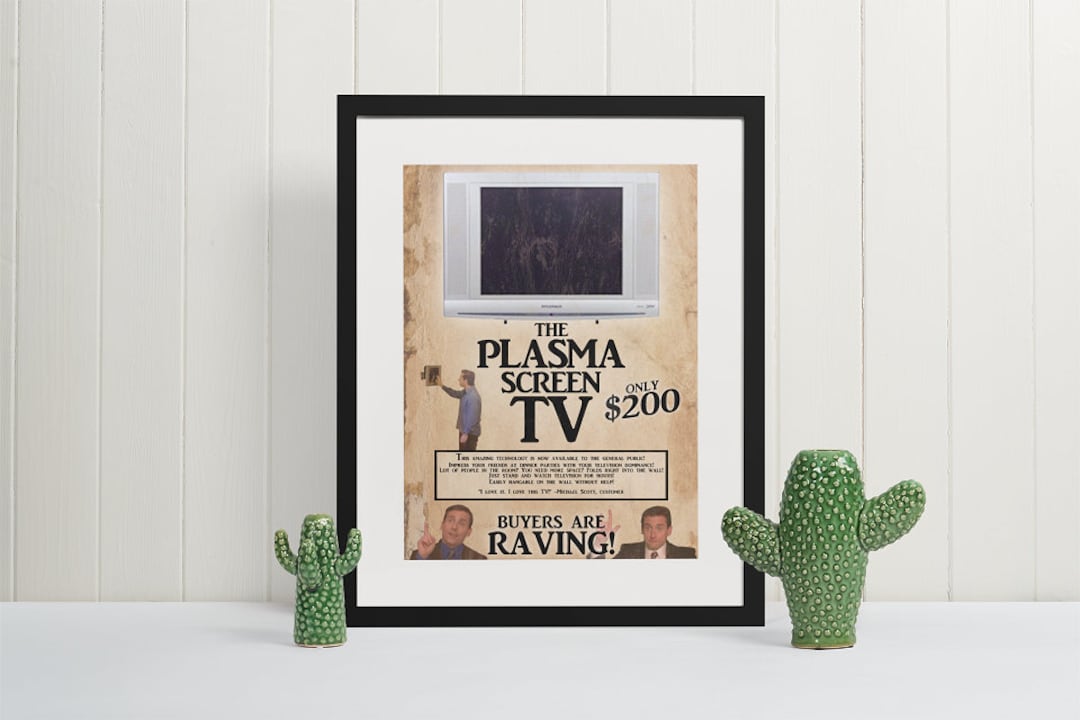 Michael Scott's Plasma Screen TV Poster Fan Art, the Office, Quote
