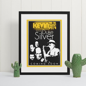 Kevin & The Zits with Duke Silver Poster | fan art, Parks and Rec, gift, Wall Decor, Pop Culture, TV Show, Funny, The Office, Crossover