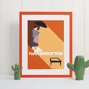 Misses Featherbottom Arrested Development Poster | fan art, gift, wall art, Mother&#39;s Day, TV Show, Funny, awesome, Bluth, GOB, Tobias Funke