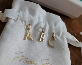 Buchstaben Anhänger Gold und Silber, Buchstabe Charm, Buchstabe Schmuck Anhänger, Alphabet Initialen A bis Z