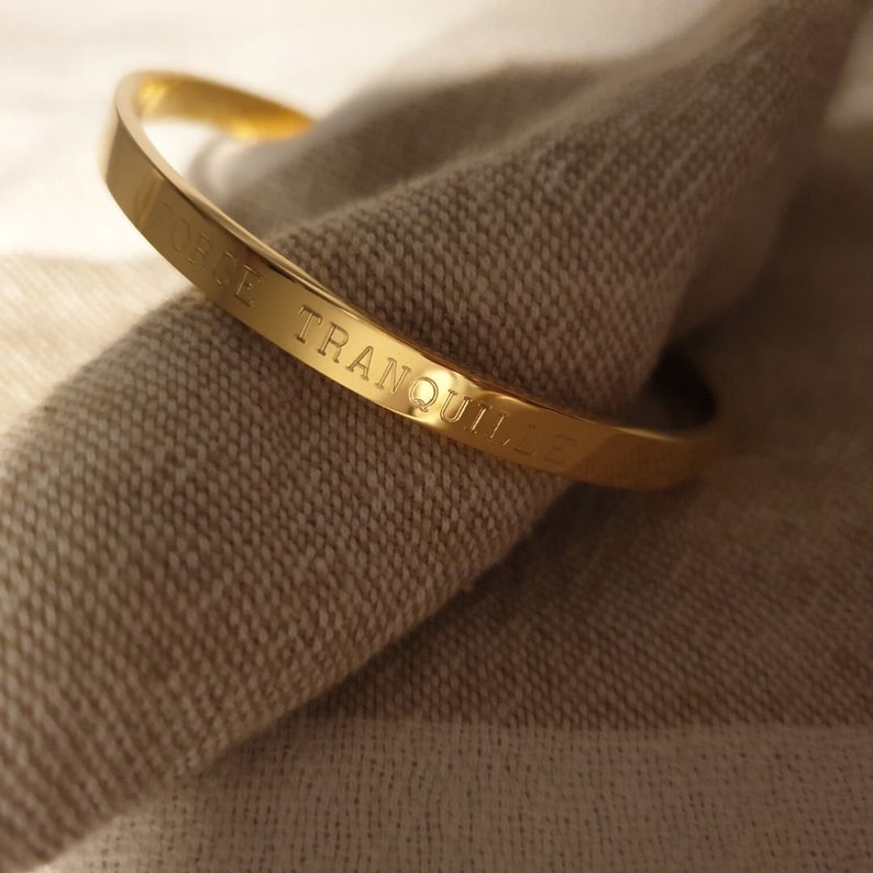 Engraved bangle Cuff Bracelet best friend bracelet custom Etsy