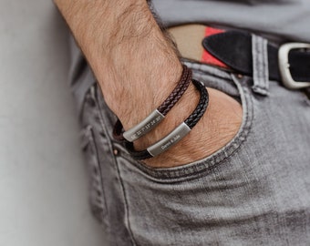GIGOLO | personalised leather bracelet for men