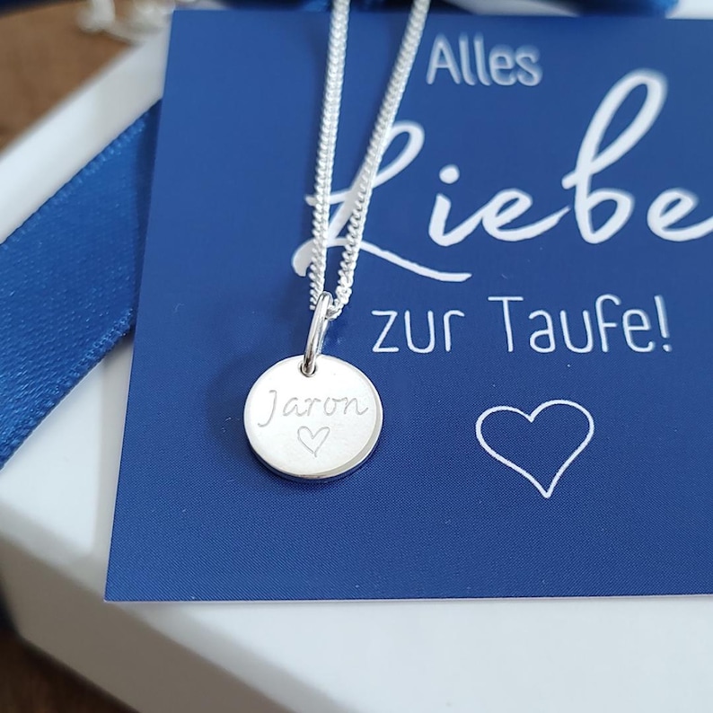 Taufschmuck, taufkette jungs, taufgeschenk junge, schmuck zur kommunion, taufkette silber für junge, geschenk von paten zur Taufe und erstkommunion