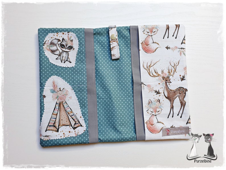 Diaper Bag Boho Forest Animals Fox Raccoon Deer image 4