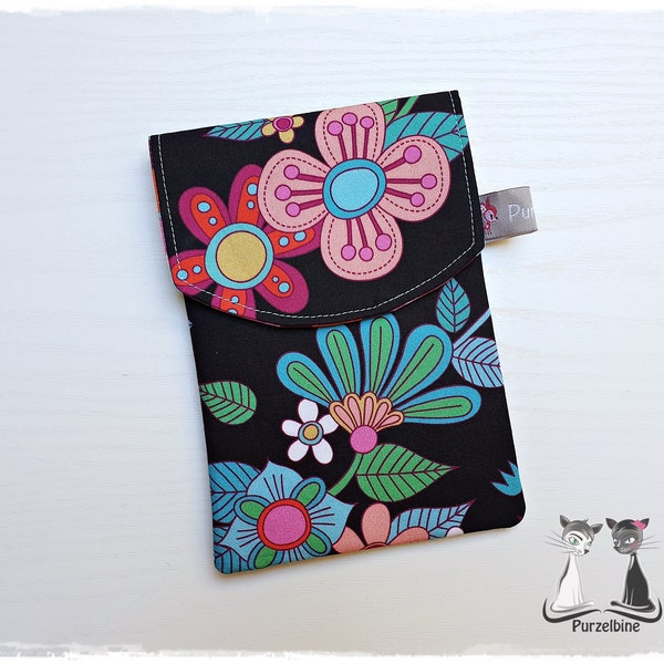 Reisepasshülle Flower 1 - Tickethülle - Reisepass-Hülle - Reise-Etui - Reise-Organizer - Smartphonetasche - Handytasche