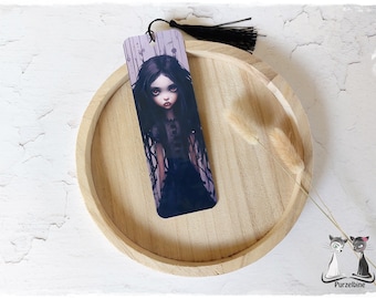 Bookmark - Gothic Girl - printed on both sides - reading accessories for book lovers and bookworms