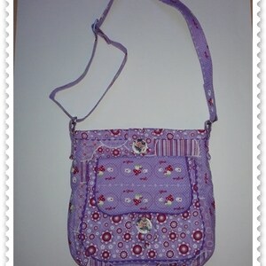 Purple Summer flower baghandbag image 3