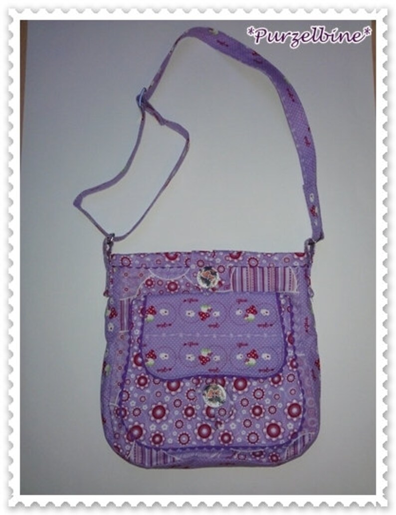 Purple Summer flower baghandbag image 3