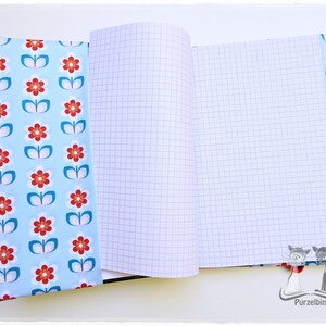 Notebook Case A5-Notebook-Flowers-Flowers retro-incl. Notebook image 2