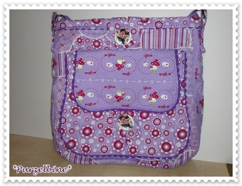 Purple Summer flower baghandbag image 2