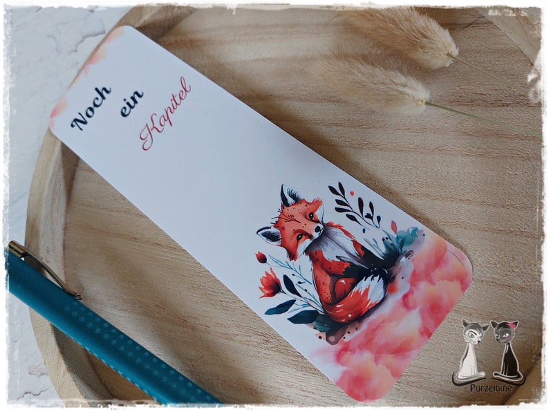 Bookmark Fox Another chapter printed on both sides reading accessories for book lovers and bookworms image 2