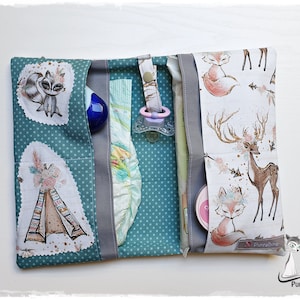 Diaper Bag Boho Forest Animals Fox Raccoon Deer image 1