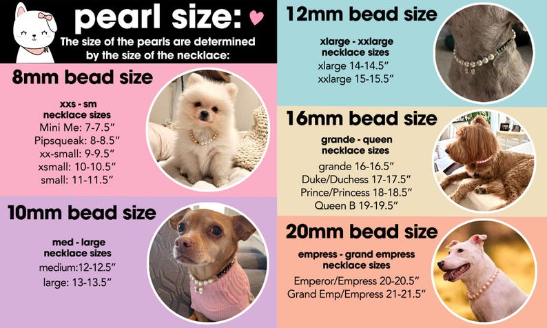Collar para perro con corazones de oro de 14 quilates y perlas color champán / Dije personalizado para collar de gato / Joyería de lujo para mascotas imagen 14