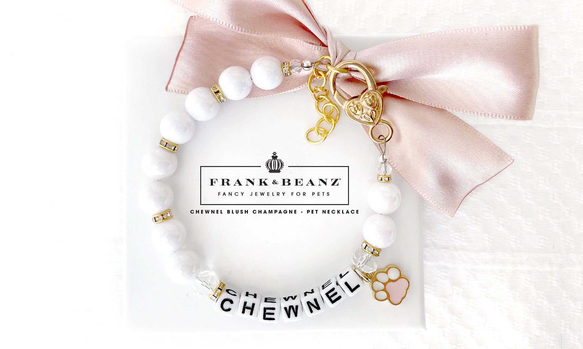 Chewnel Pearl Dog Necklace Collar for Dogs Fancy Personalized -  Finland